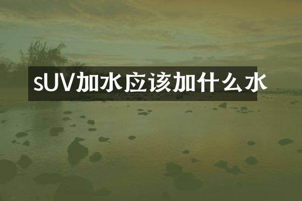 sUV加水应该加什么水