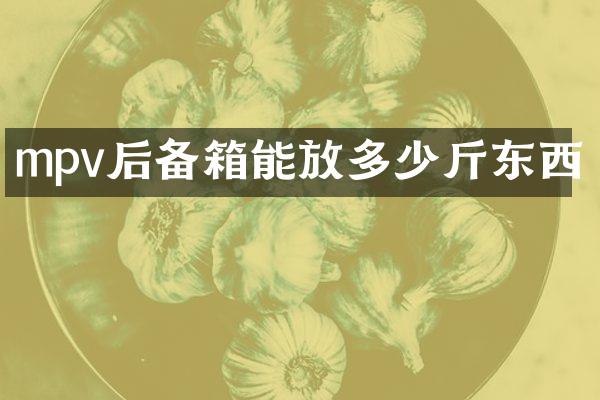 mpv后备箱能放多少斤东西