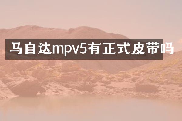 马自达mpv5有正式皮带吗