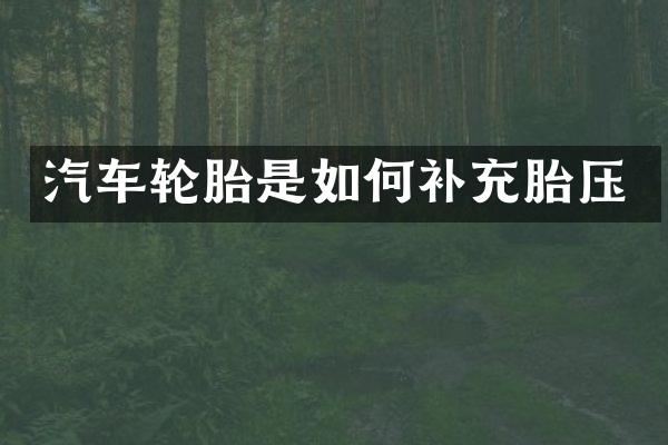 汽车轮胎是如何补充胎压