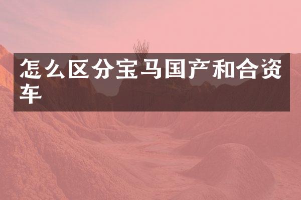 怎么区分宝马国产和合资车