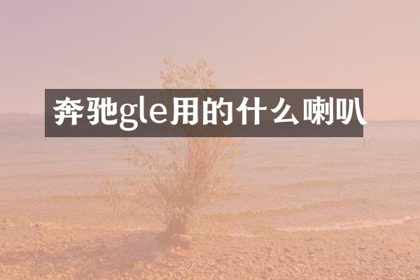 奔驰gle用的什么喇叭