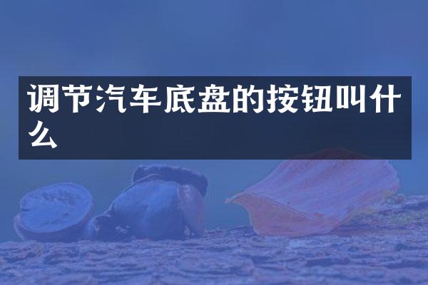 调节汽车底盘的按钮叫什么
