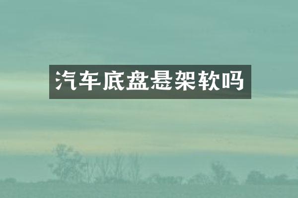 汽车底盘悬架软吗