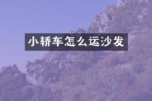小轿车怎么运沙发