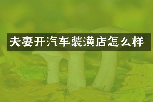 夫妻开汽车装潢店怎么样