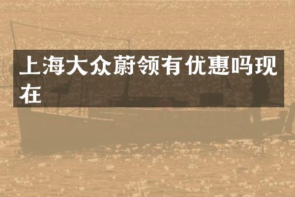 上海大众蔚领有优惠吗现在