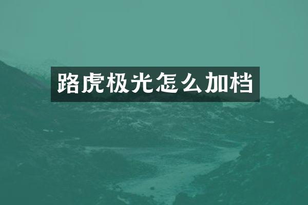 路虎极光怎么加档