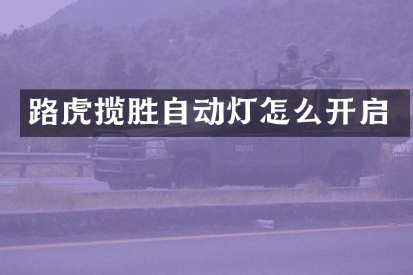 路虎揽胜自动灯怎么开启