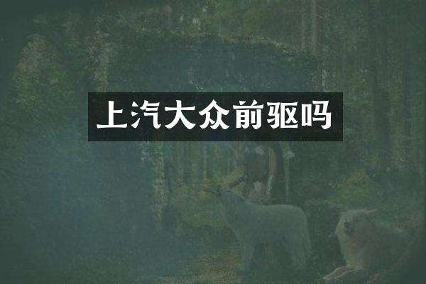 上汽大众前驱吗