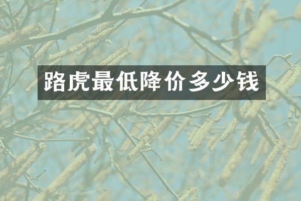 路虎最低降价多少钱