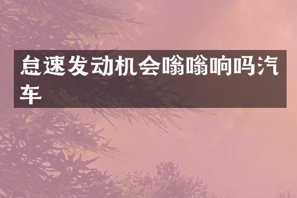 怠速发动机会嗡嗡响吗汽车