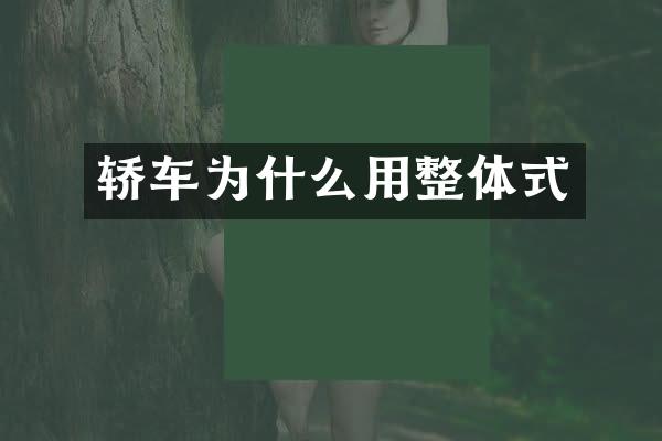 轿车为什么用整体式