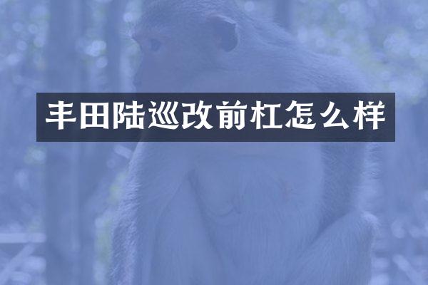 丰田陆巡改前杠怎么样