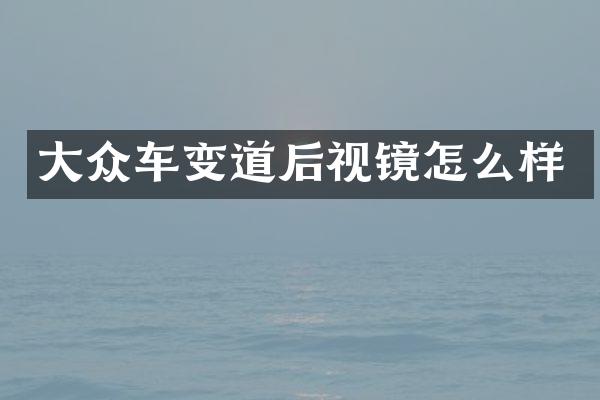 大众车变道后视镜怎么样