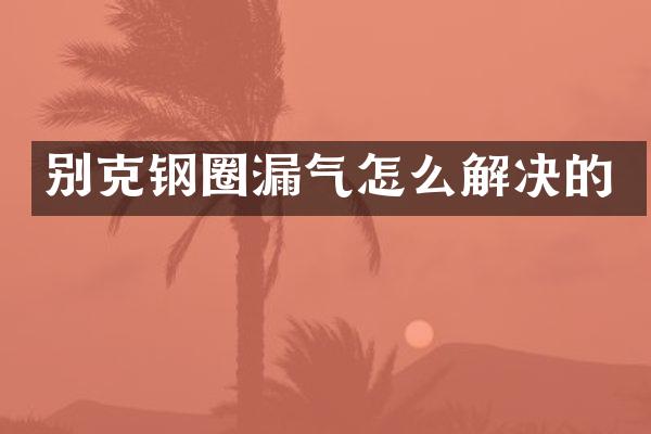 别克钢圈漏气怎么解决的