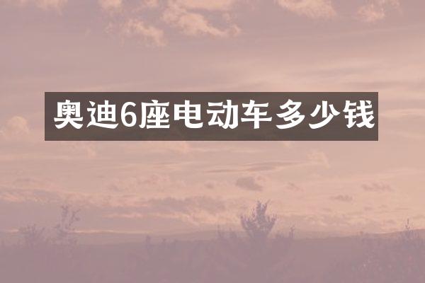 奥迪6座电动车多少钱