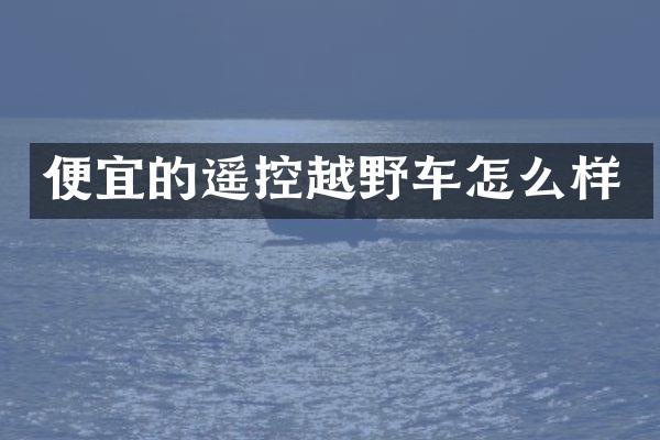 便宜的遥控越野车怎么样