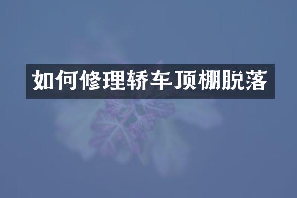 如何修理轿车顶棚脱落