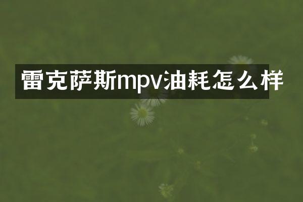 雷克萨斯mpv油耗怎么样