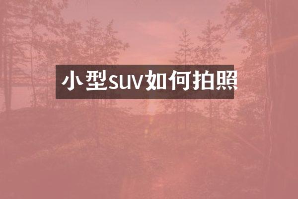 小型suv如何拍照