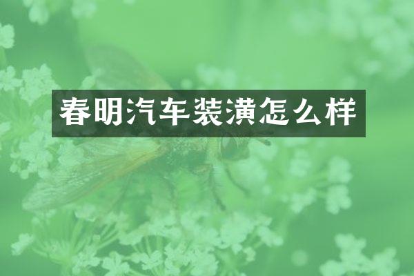 春明汽车装潢怎么样
