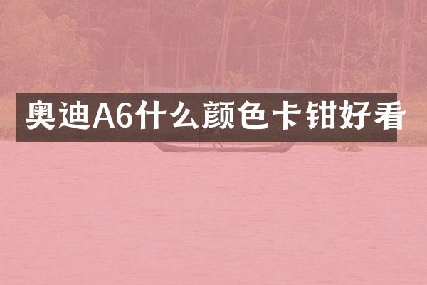 奥迪A6什么颜色卡钳好看