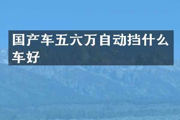 国产车五六万自动挡什么车好
