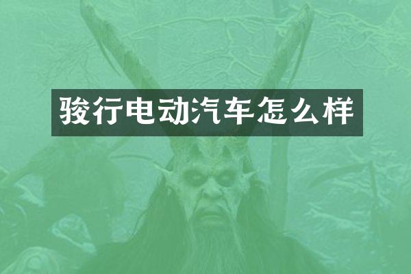 骏行电动汽车怎么样
