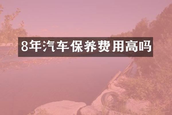 8年汽车保养费用高吗