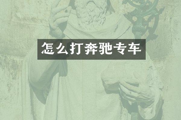 怎么打奔驰专车
