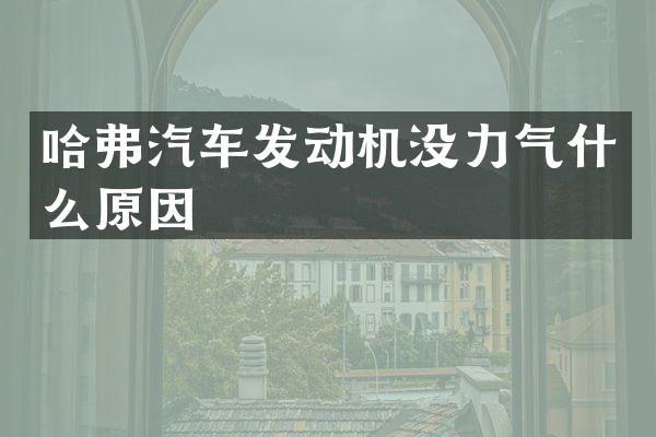 哈弗汽车发动机没力气什么原因