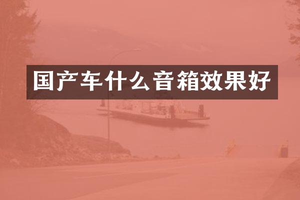 国产车什么音箱效果好