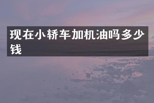 现在小轿车加机油吗多少钱
