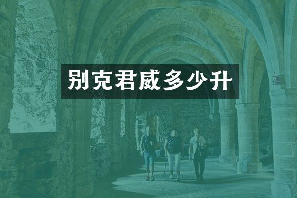 别克君威多少升