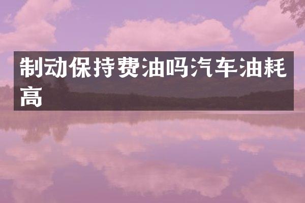 制动保持费油吗汽车油耗高
