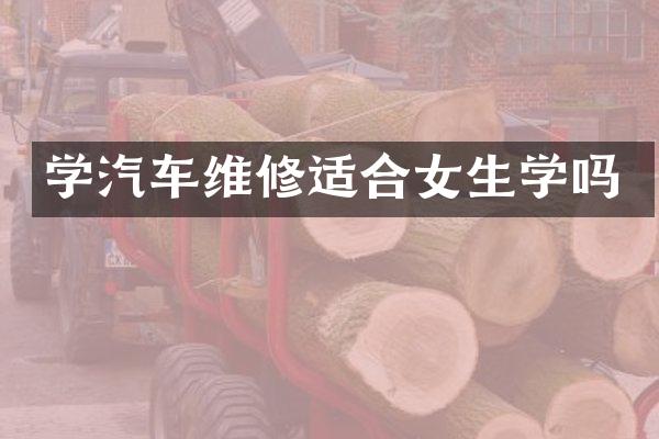 学汽车维修适合女生学吗