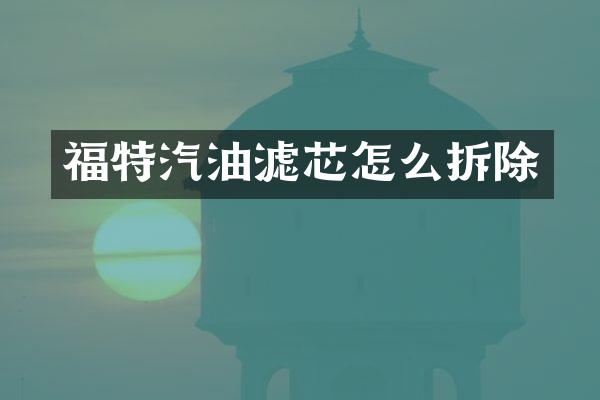 福特汽油滤芯怎么拆除
