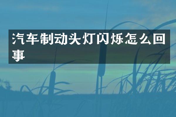 汽车制动头灯闪烁怎么回事