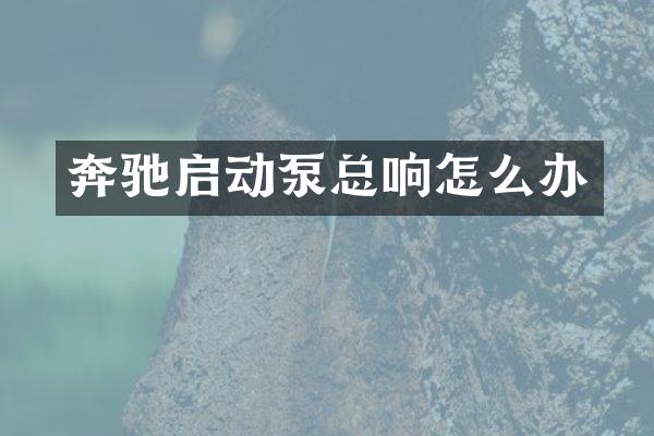 奔驰启动泵总响怎么办