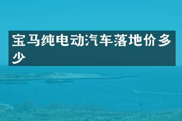 宝马纯电动汽车落地价多少