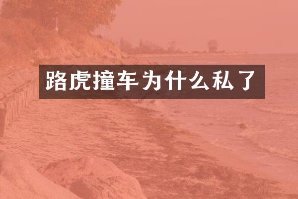 路虎撞车为什么私了