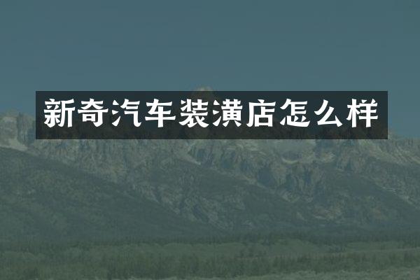 新奇汽车装潢店怎么样
