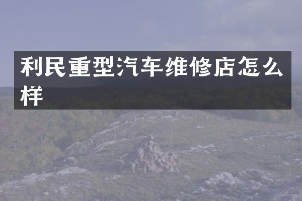 利民重型汽车维修店怎么样