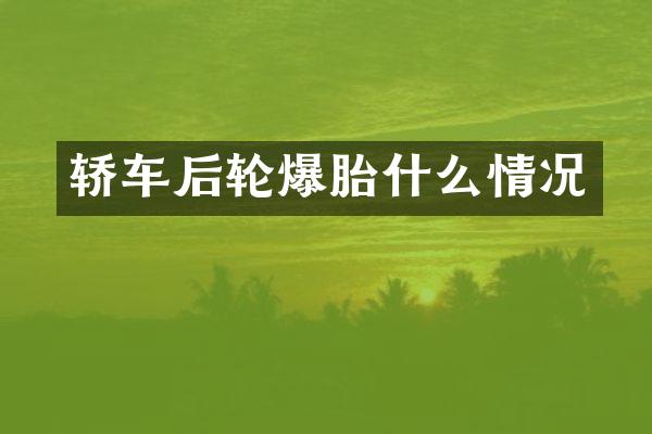 轿车后轮爆胎什么情况