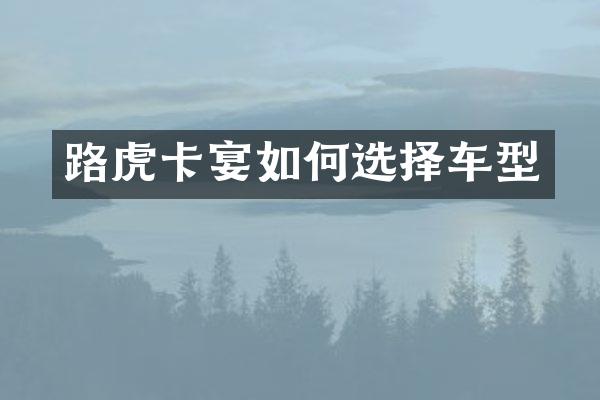 路虎卡宴如何选择车型
