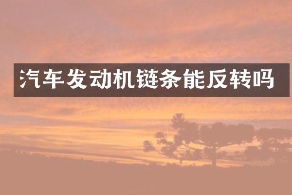 汽车发动机链条能反转吗