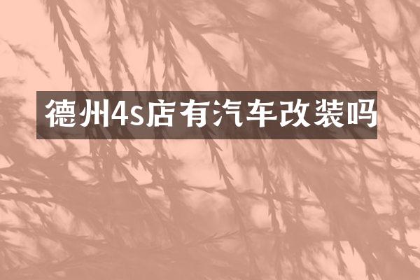 德州4s店有汽车改装吗