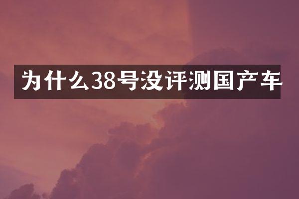 为什么38号没评测国产车