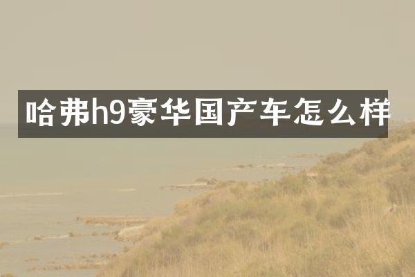 哈弗h9豪华国产车怎么样